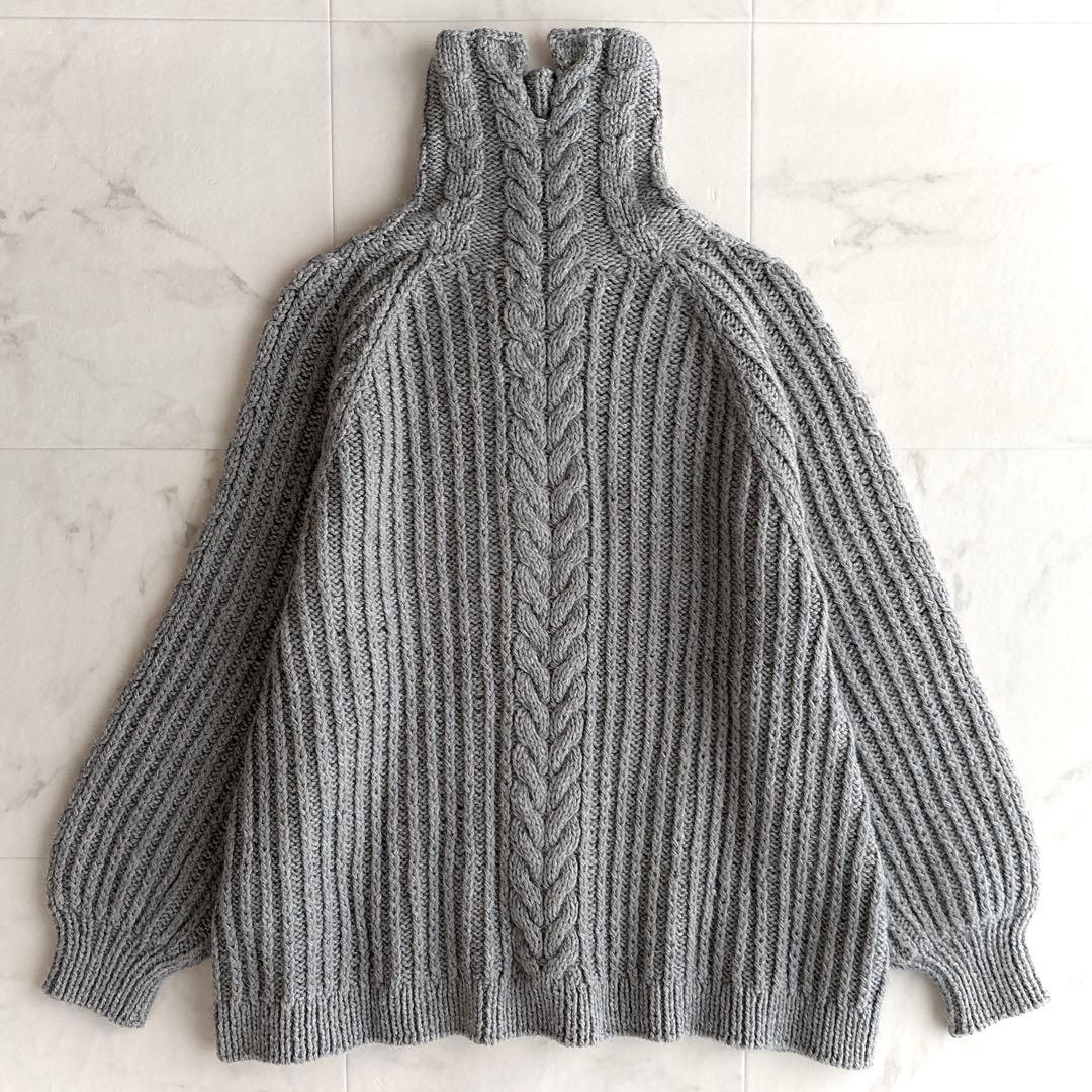 Hug O War クロスアンドクロス アルパカミックスケーブル編みニット