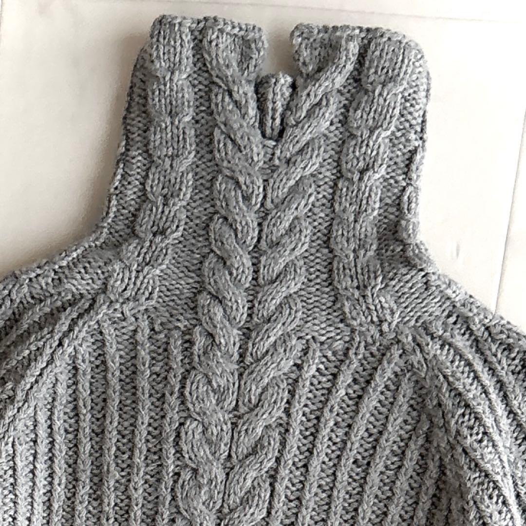 Hug O War クロスアンドクロス アルパカミックスケーブル編みニット