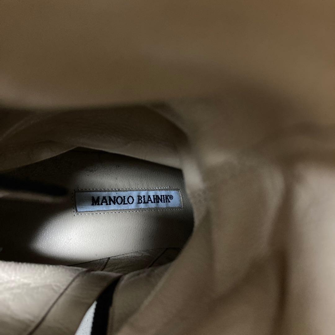 【格安】MANOLO BLAHNIK レースアップ　ブラックロングブーツ 36