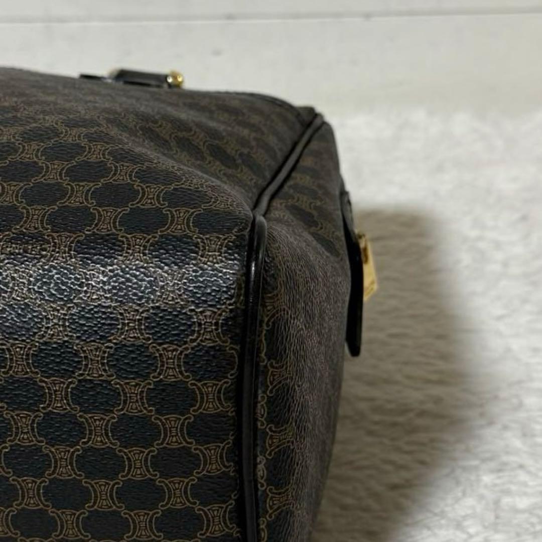 ⭐️極美品⭐️　CELINE　マカダム　ミニボストンバッグ　PVCレザー