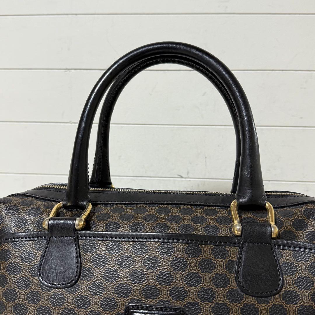 ⭐️極美品⭐️　CELINE　マカダム　ミニボストンバッグ　PVCレザー