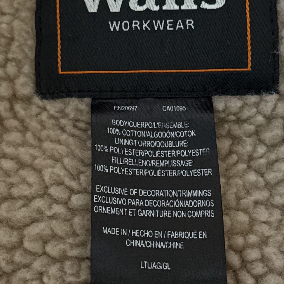 s*r様 Walls ワークジャケット L ブラック 裏ボア ダック地 フルジッ