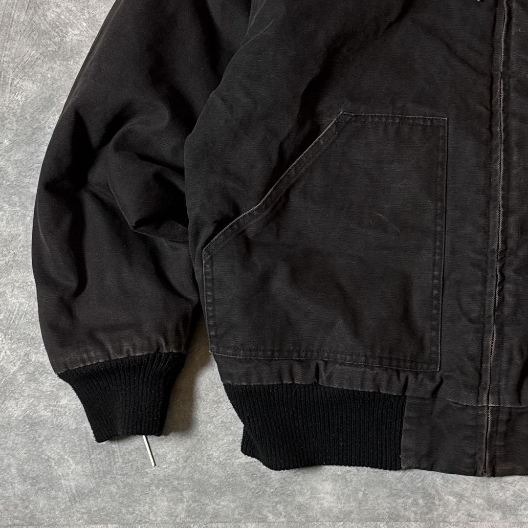 s*r様 Walls ワークジャケット L ブラック 裏ボア ダック地 フルジッ