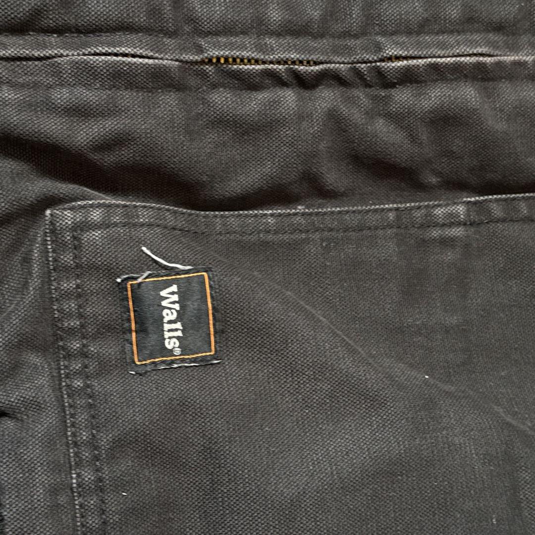 s*r様 Walls ワークジャケット L ブラック 裏ボア ダック地 フルジッ