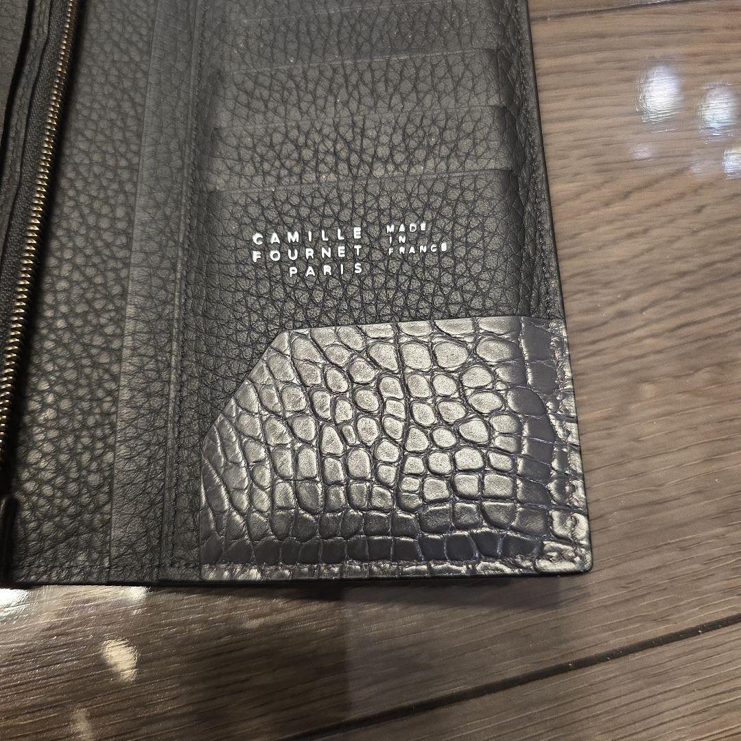 CAMILLE FOURNET ブラックレザー長財布