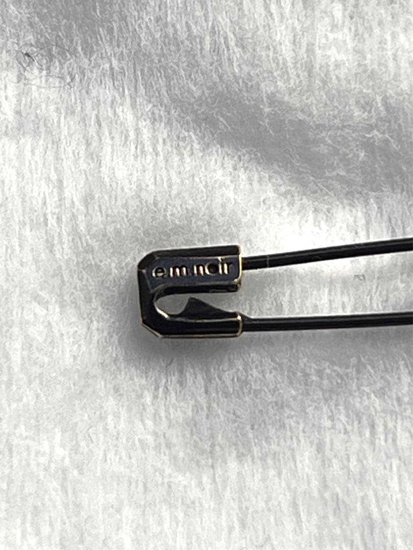 Y！ e.m. noir ブラックダイヤ ピアス 安全ピン