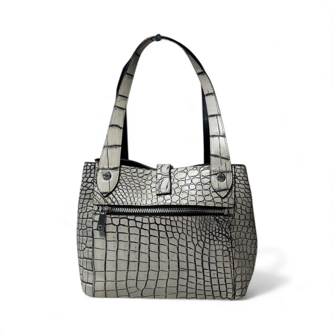 CROIXROYA クロワロワイヤル JRAクロコダイル　ハンドバッグ