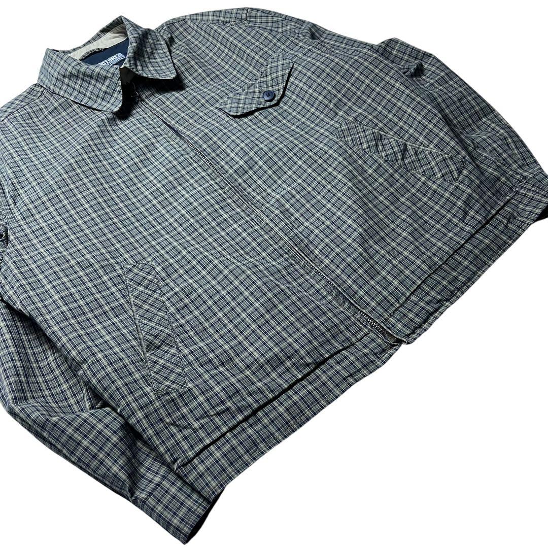 90s チェック スウィングトップ ドリズラー ジャケット ブルゾン 古着 短丈