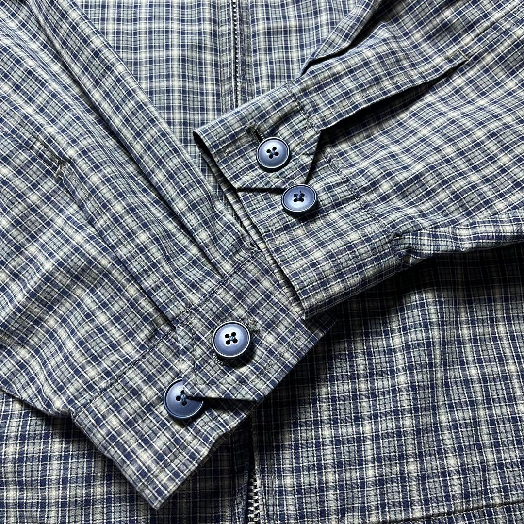 90s チェック スウィングトップ ドリズラー ジャケット ブルゾン 古着 短丈