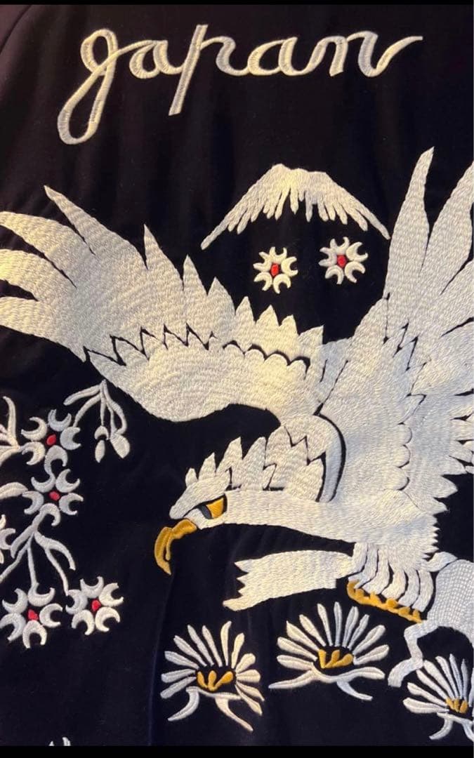 BILLVAN別珍ベロアスカジャンリバーシブル総刺繍（40）サイズL