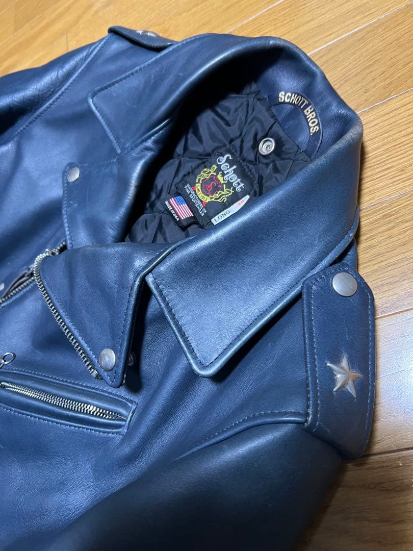 希少ネイビー Schott 613UST ワンスター 38 LONG TALL