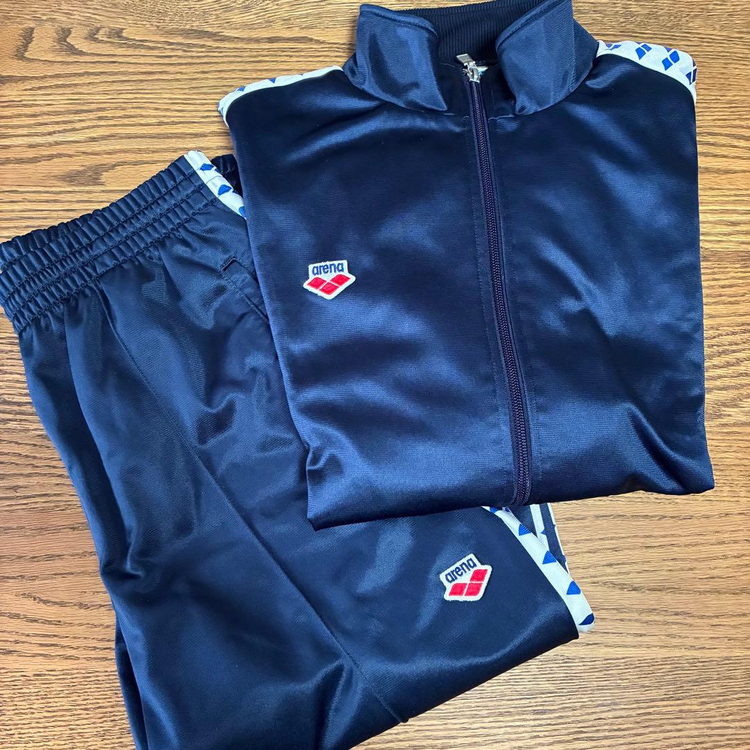 アリーナ arena ネイビー ジャージ上下セット メンズ スポーツウェア 紺