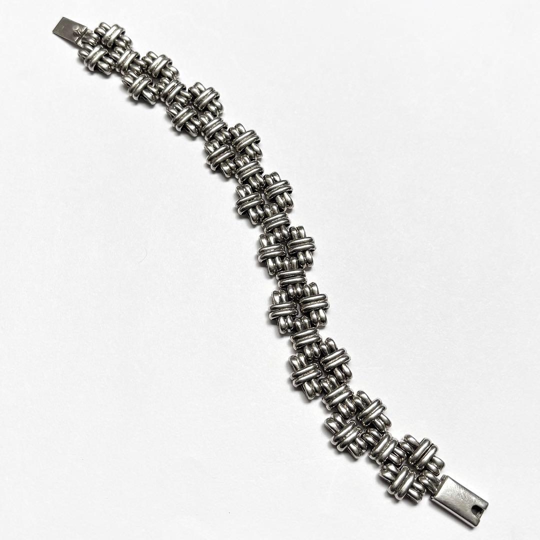 【2/1までSALE❗️】メキシコ製 925 ヘビーノットリンクブレス 72g