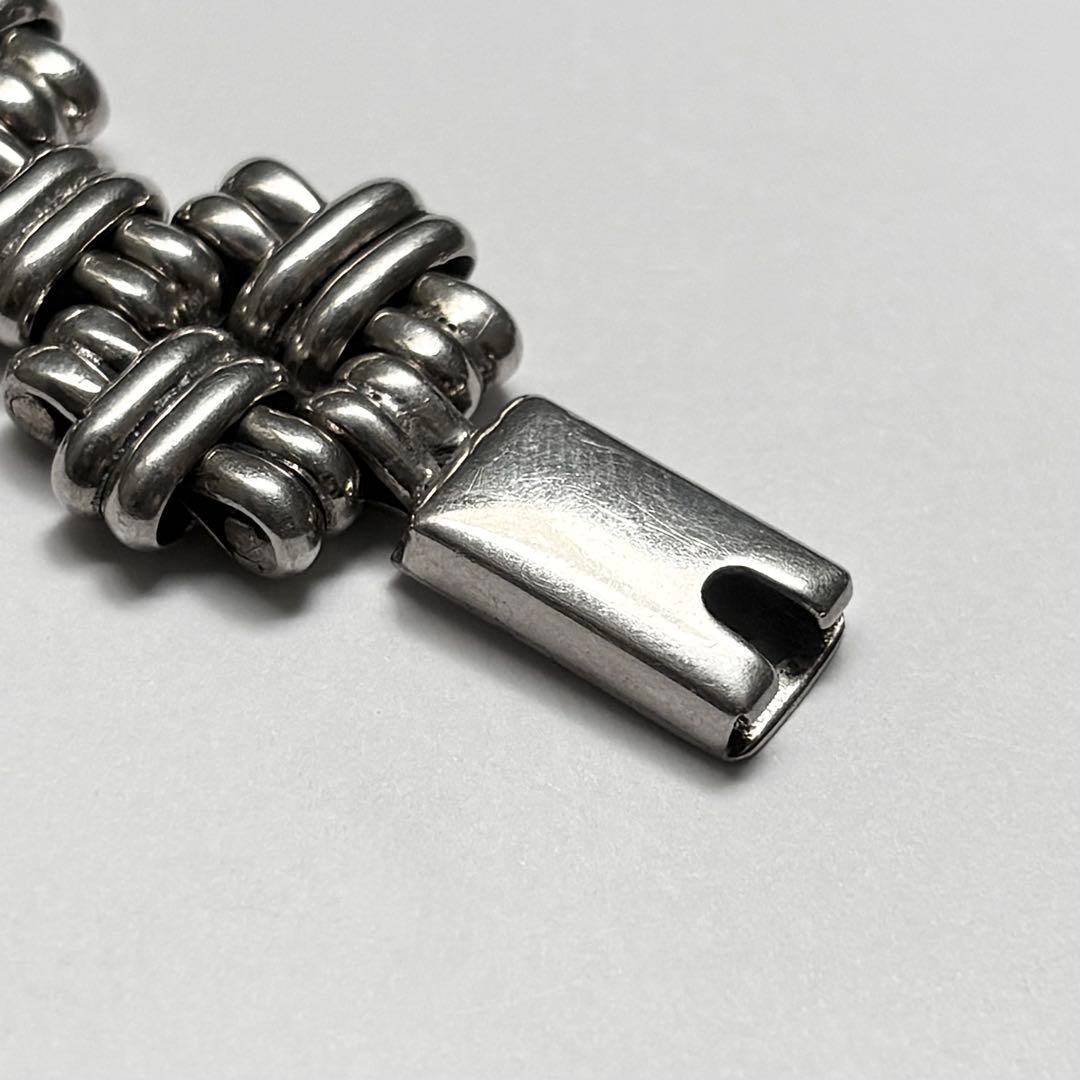 【2/1までSALE❗️】メキシコ製 925 ヘビーノットリンクブレス 72g