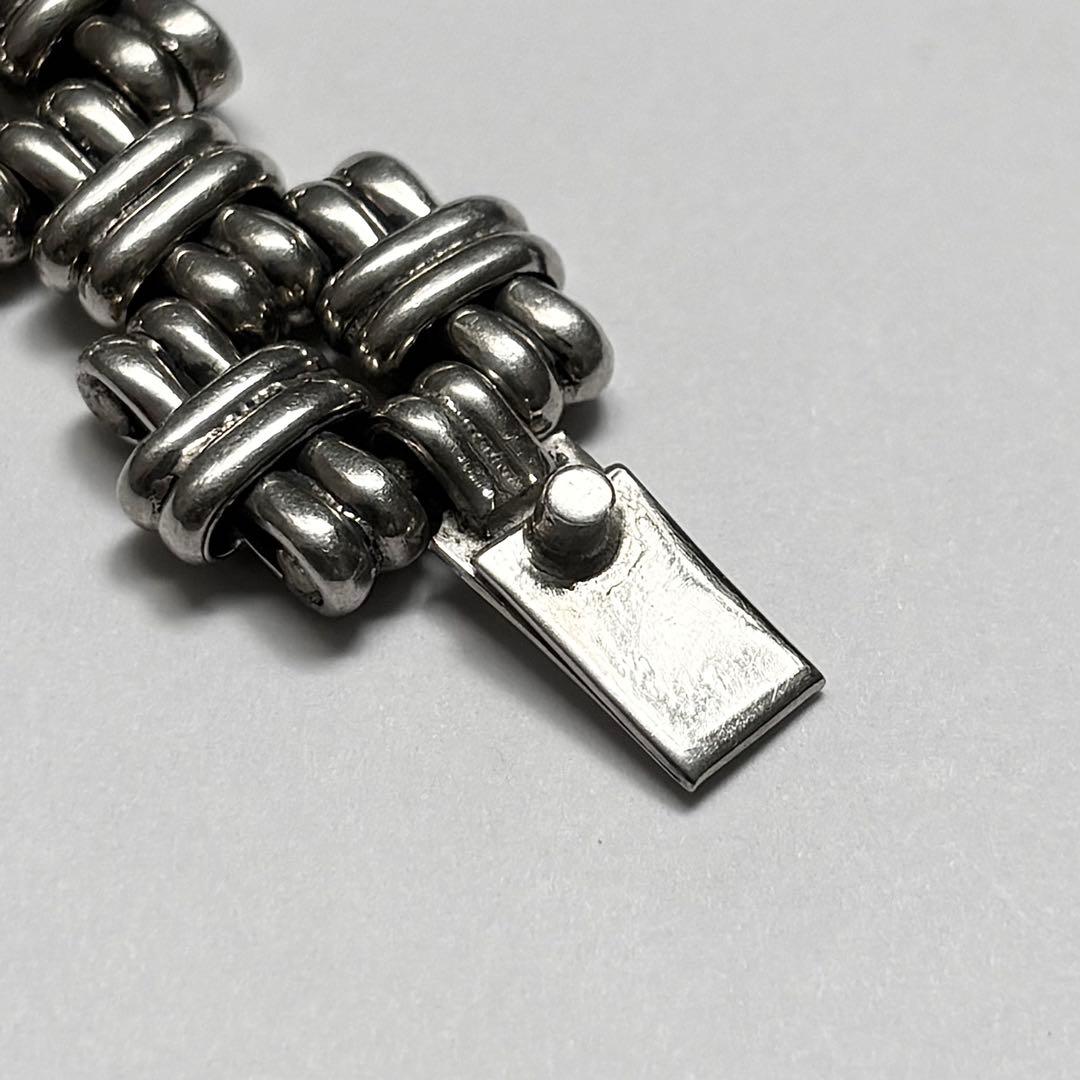 【2/1までSALE❗️】メキシコ製 925 ヘビーノットリンクブレス 72g