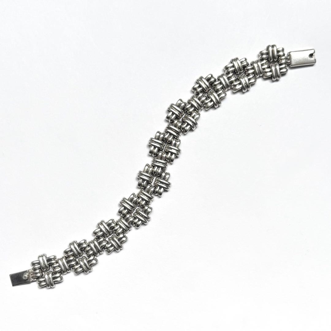 【2/1までSALE❗️】メキシコ製 925 ヘビーノットリンクブレス 72g