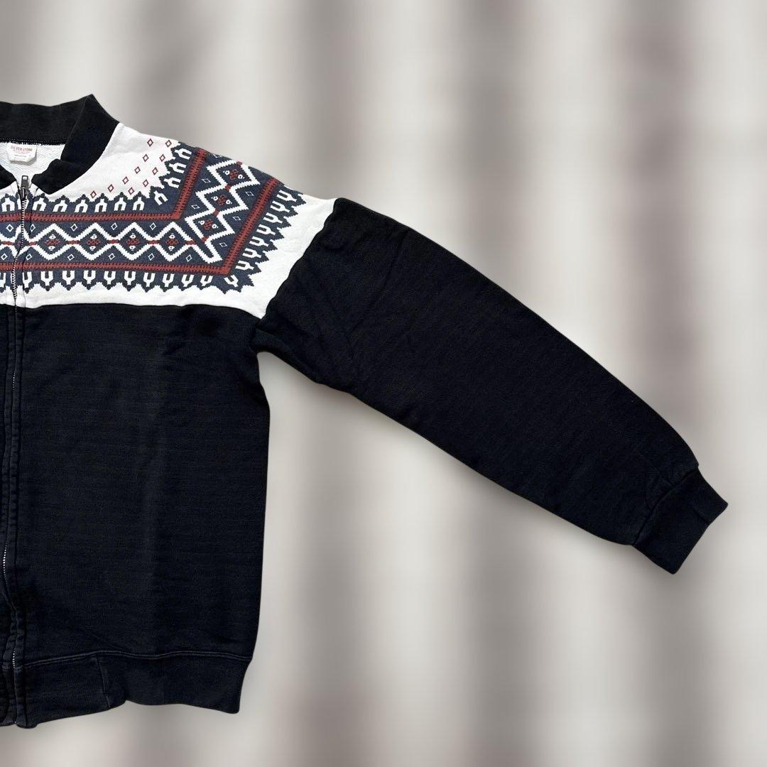 シルバーストーンスウェット　雪柄　トレーナー　Ｌ相当　黒