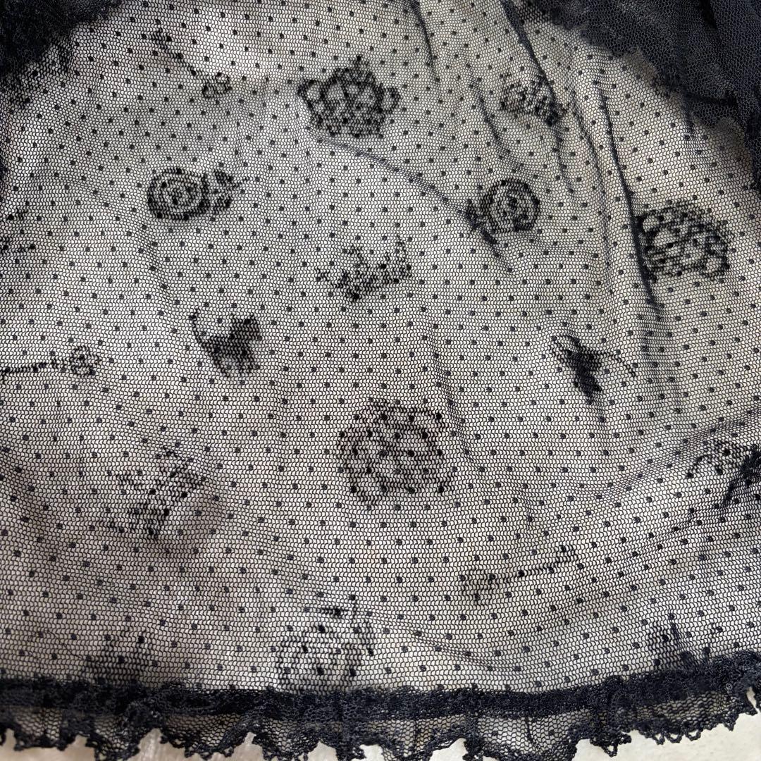 ピンクハウス　ドットチュール　プルオーバー　猫　薔薇　王冠　鍵　試着のみ【P65