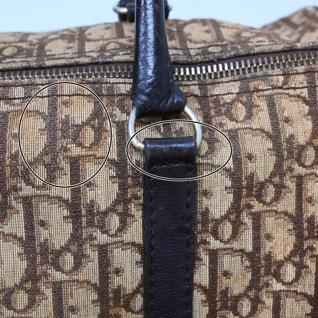 47955★年 クリスチャンディオール ボストンバッグ トロッター柄