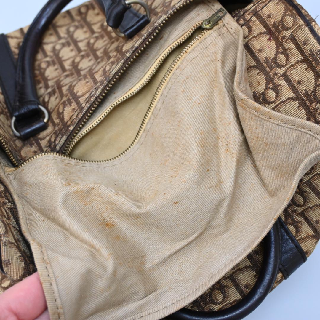 47955★年 クリスチャンディオール ボストンバッグ トロッター柄