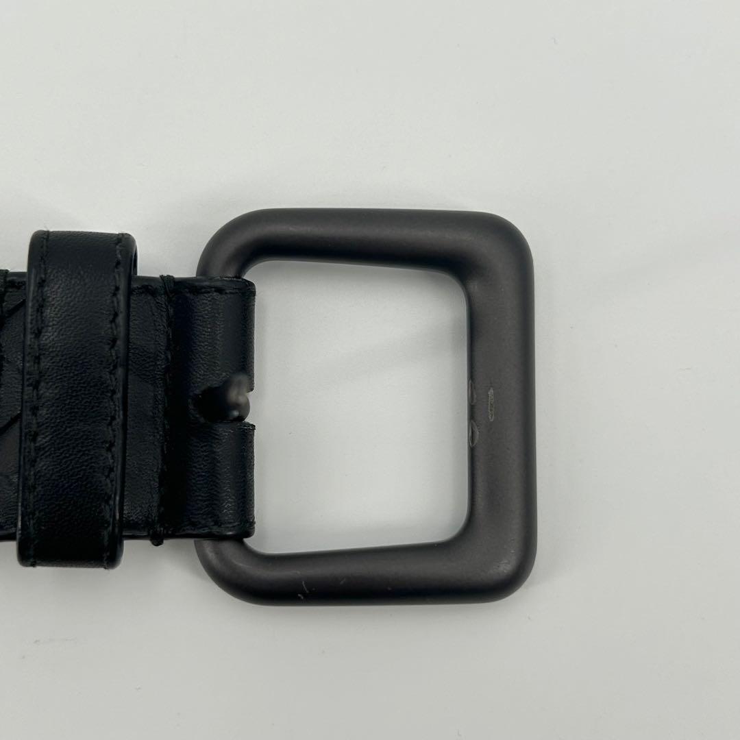 美品✨ボッテガヴェネタ ベルト イントレチャート 編み込み ブラック メンズ