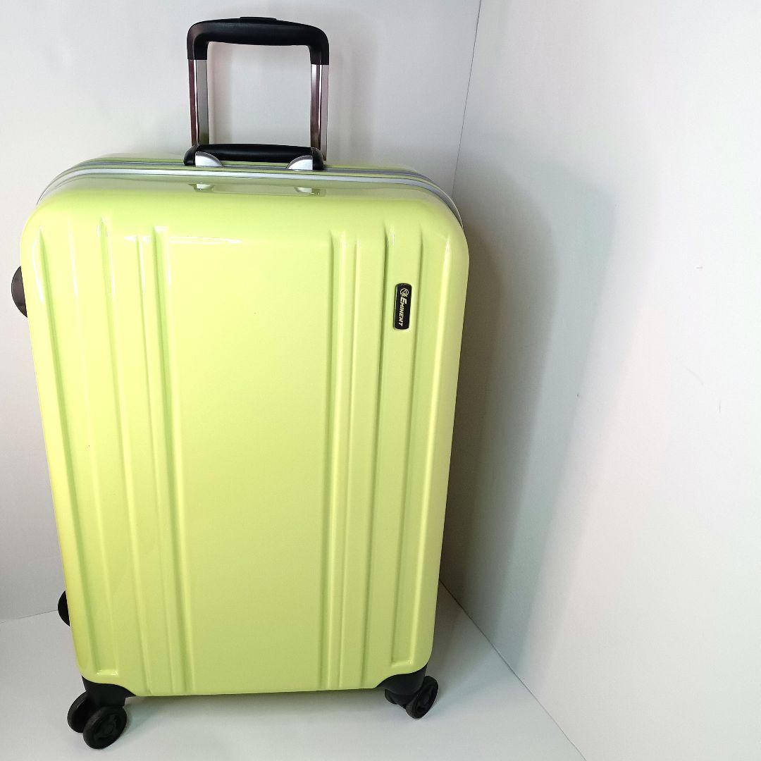 大型キャリーケース TSAロック付き　ライムイエロー