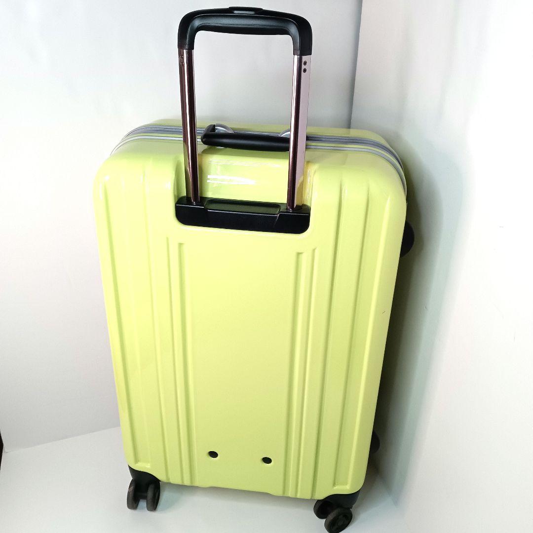 大型キャリーケース TSAロック付き　ライムイエロー