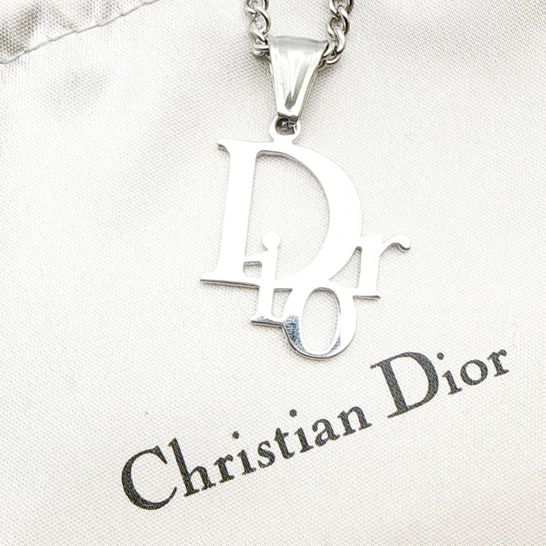2995-1 極美品✨　Dior　ネックレス　CD ロゴ　希少　シルバー