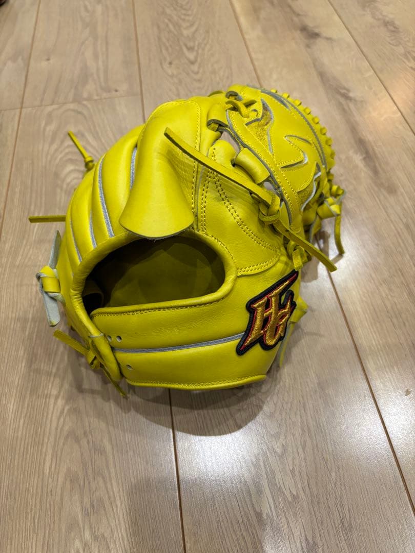 w*e様 Hi-Gold一般硬式投手オーダーグローブ！高校野球対応品！ほぼ新品！