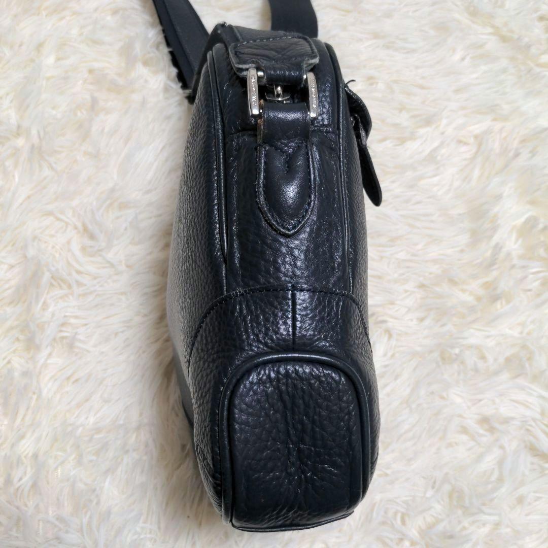 PELLE MORBIDA ペッレモルビダ ショルダーバッグ レザー ネイビー