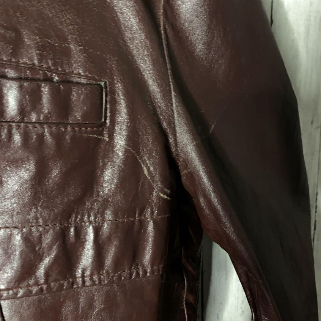 USA製 MA-1 レザージャケット ブルゾン 本革 ライナー付き ブラウン