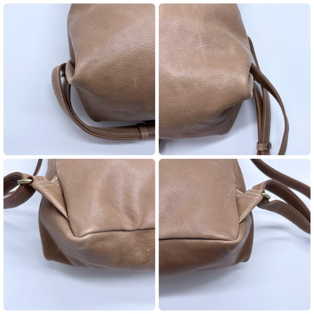 希少✨️DAKOTA ダコタ シャーロット 本革レザー リュック ベージュ