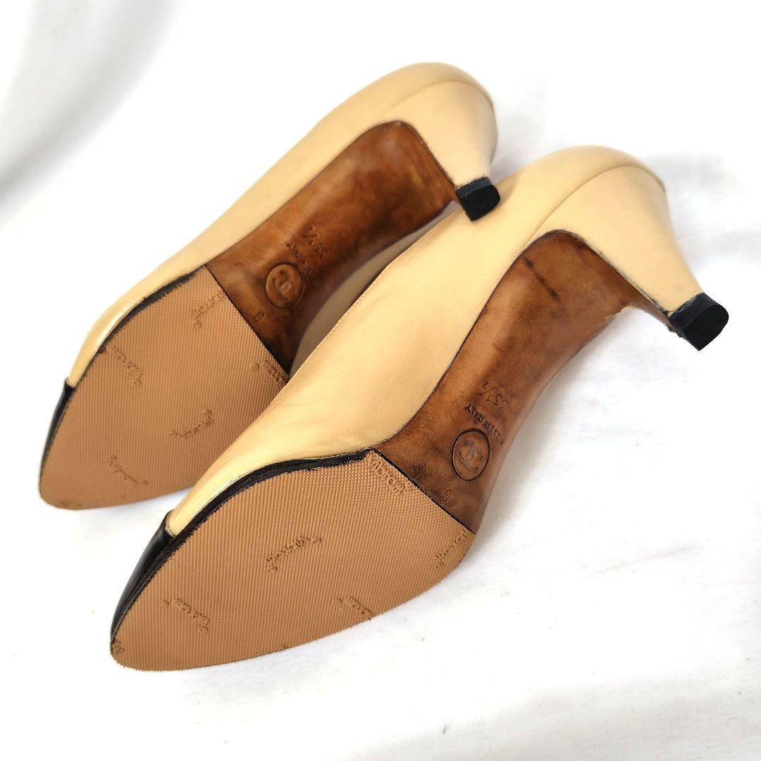 ✨️腕利き職人のリペア済✨️美品♥️【シャネル】定番 バイカラー パンプス