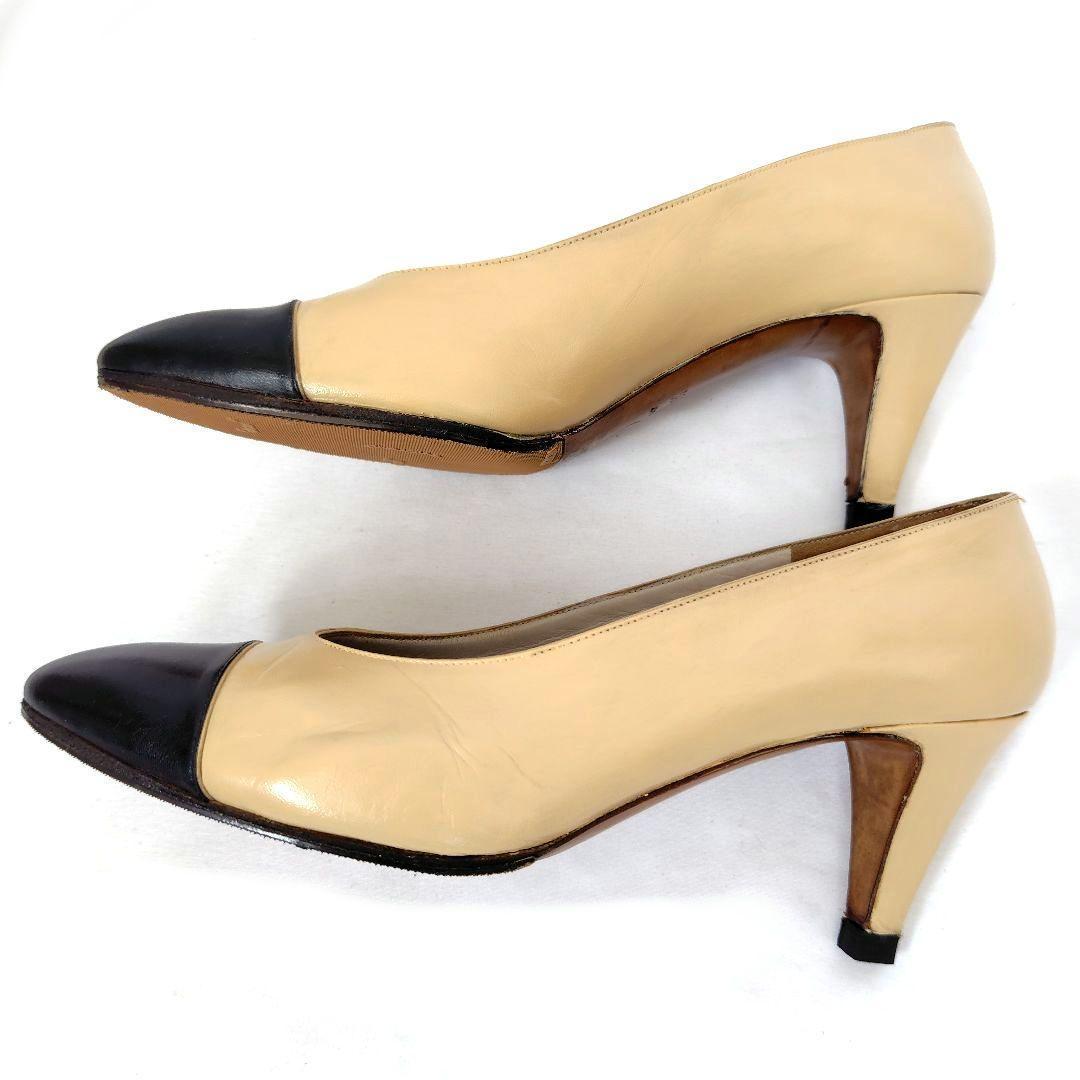 ✨️腕利き職人のリペア済✨️美品♥️【シャネル】定番 バイカラー パンプス