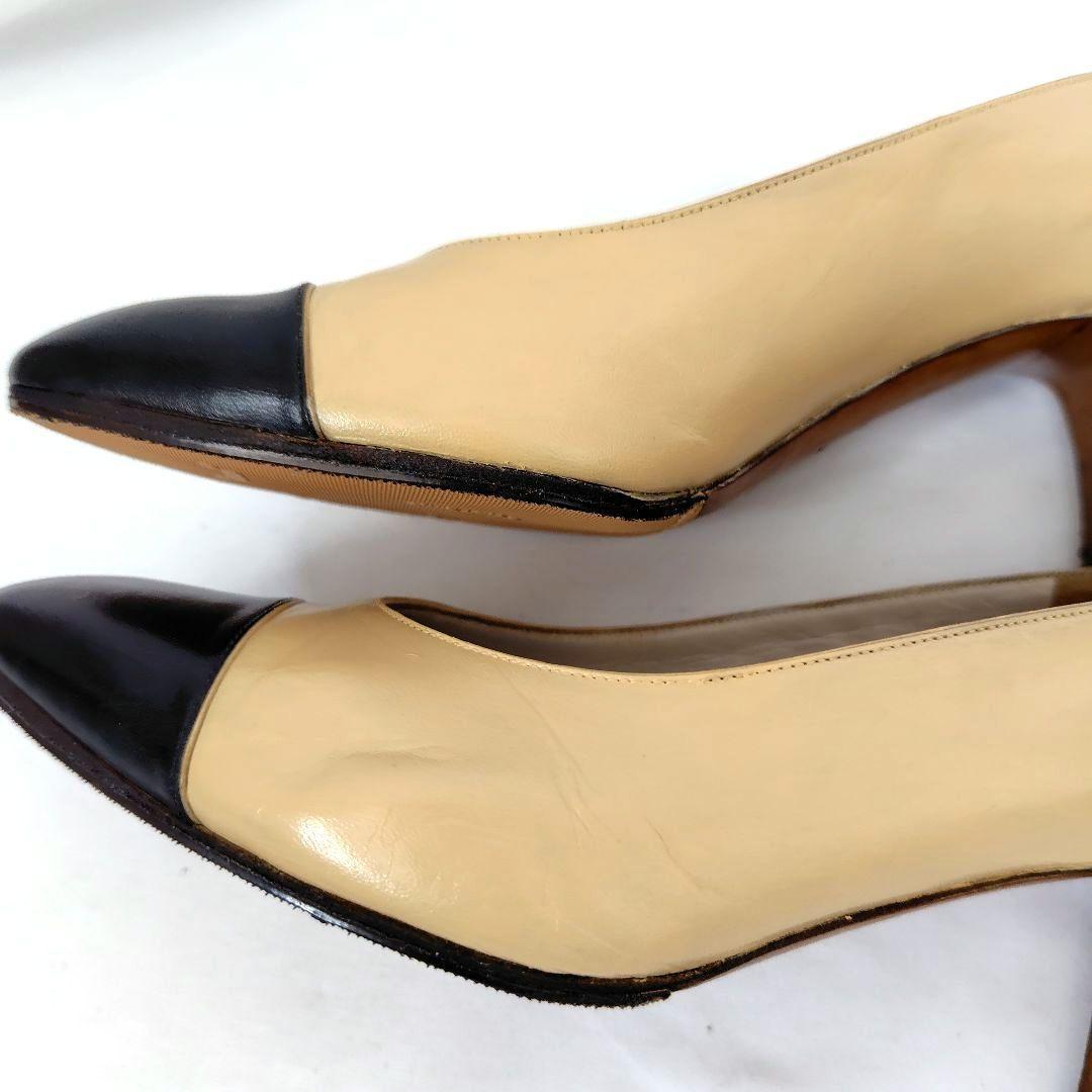 ✨️腕利き職人のリペア済✨️美品♥️【シャネル】定番 バイカラー パンプス