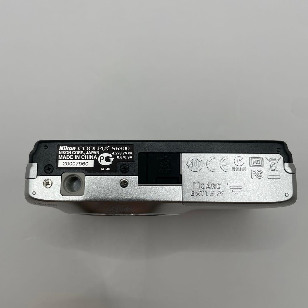 【動作品】Nikon COOLPIX S6300 シルバー コンデジ