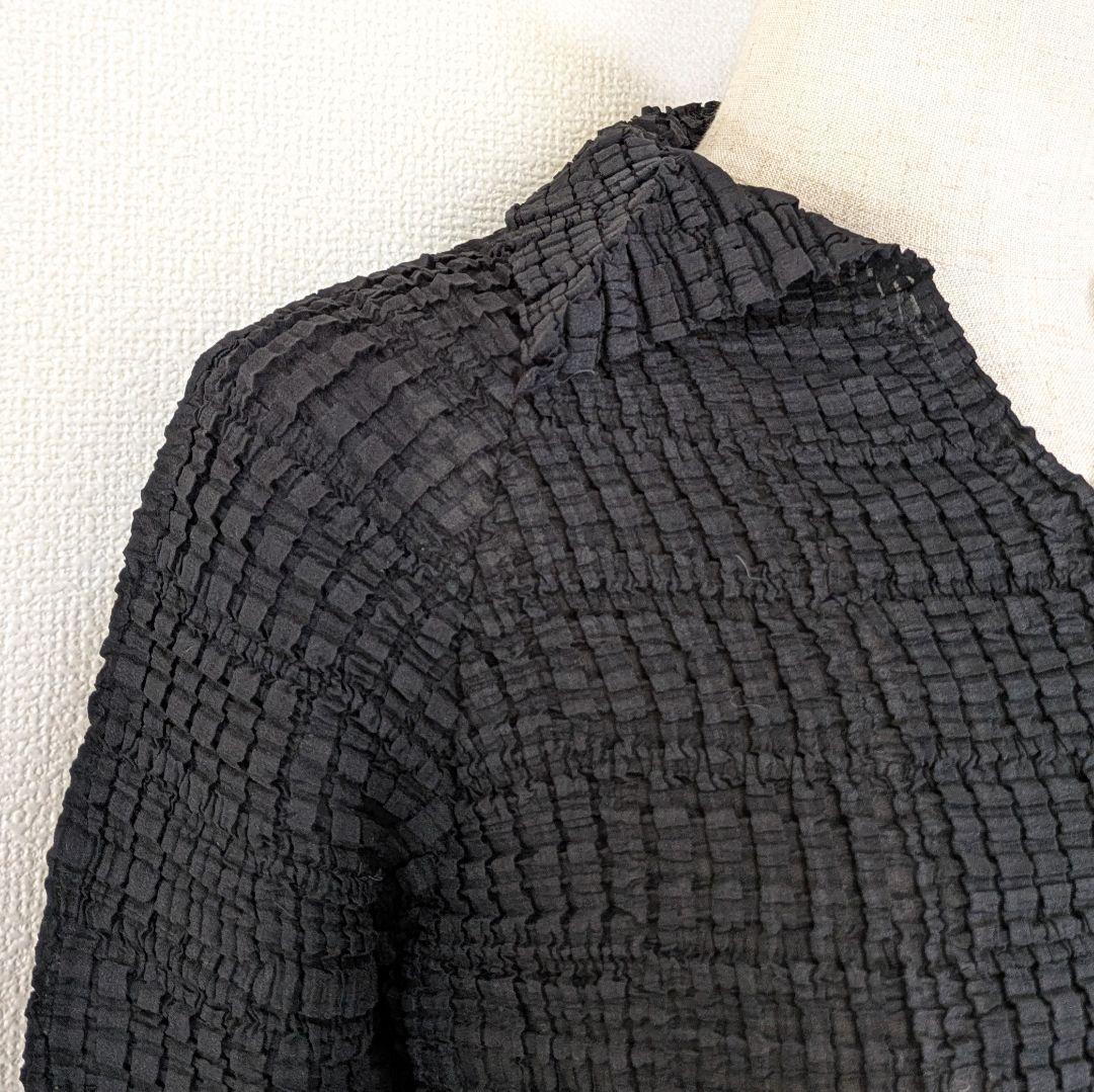 1997年　イッセイミヤケ　立体プリーツ　ハイネック　ブラウス　プリーツプリーズ