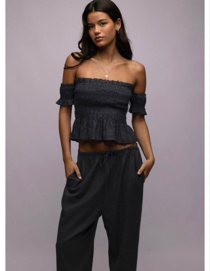 アリシアスタン　Shirring Top