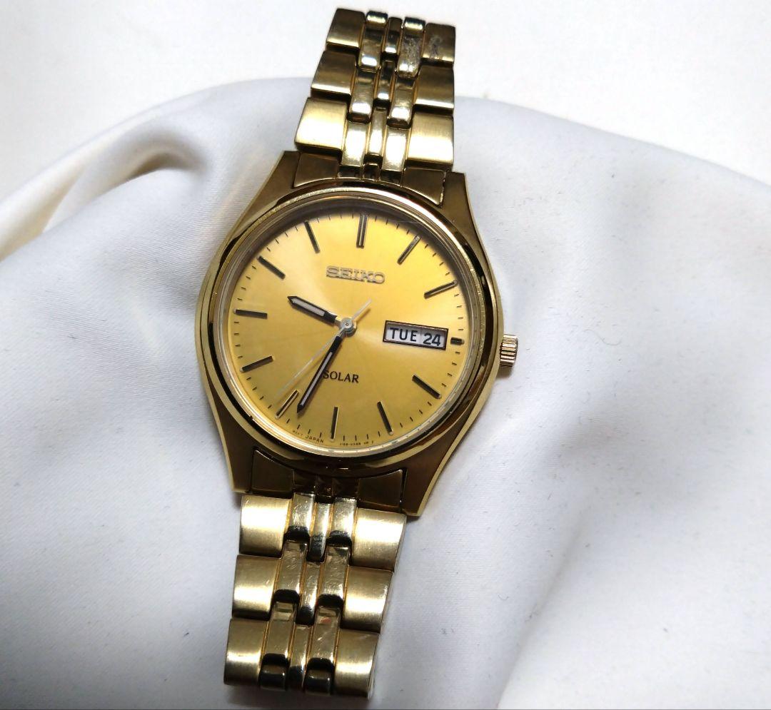 大人気　SEIKO　ゴールド　SOLAR