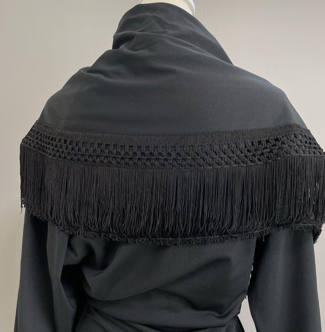 LUNA MATTINO ブラック フリンジショール