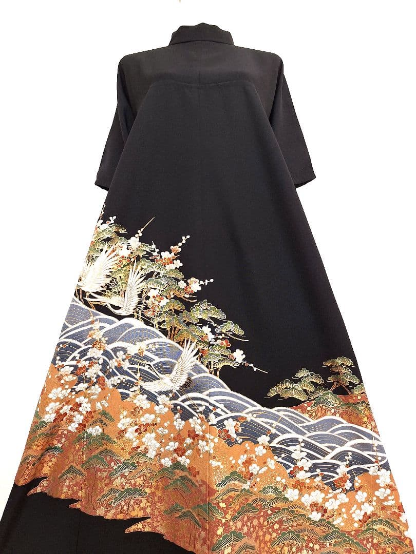 着物リメイクワンピース3677