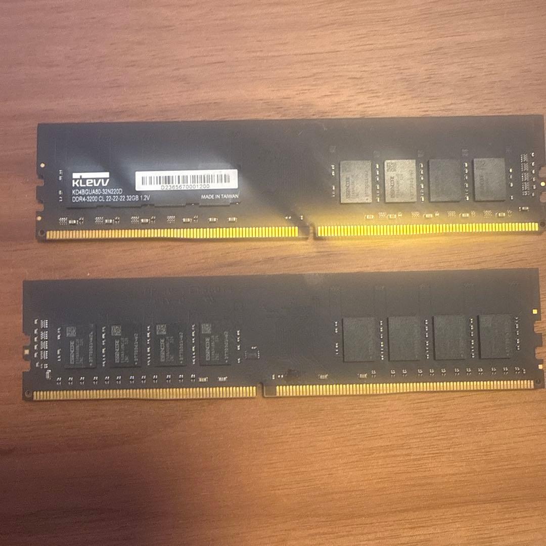 KLEVV 32GB DDR4 3200MHz メモリ 64G （32G x2）
