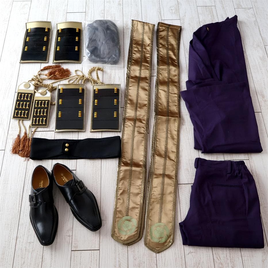 コスモンド製　へし切長谷部　通常　正装　戦闘衣装＋ウィッグ＋靴　メンズL