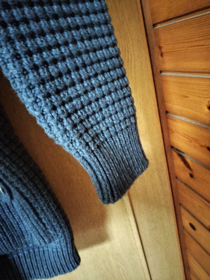 美品 BARK ニットジャケット サイズM グレー ★ニットブルゾン