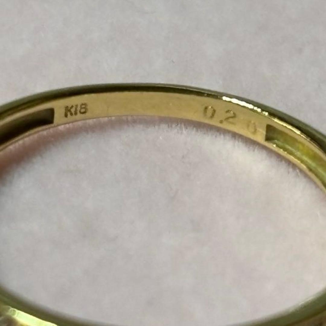 K18 YG ダイヤモンド ハーフエタニティ リング 11号