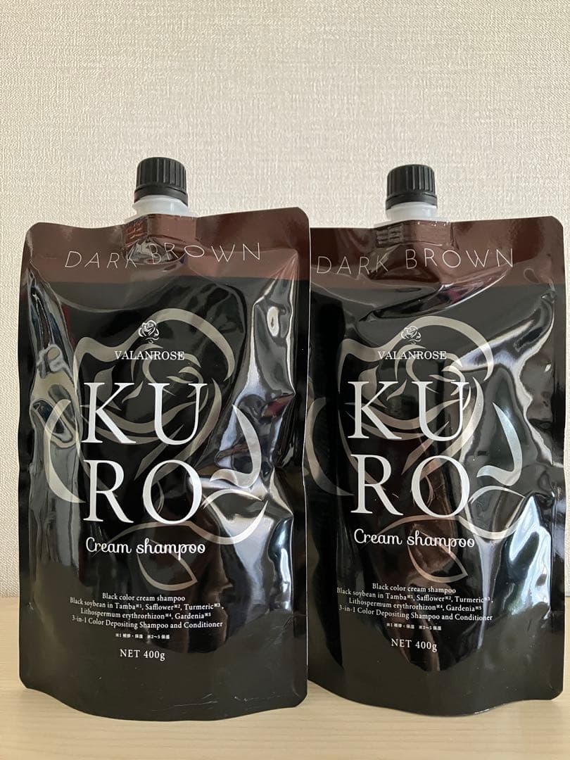 バランローズkuroクリームシャンプー　ダークブラウン　2個セット