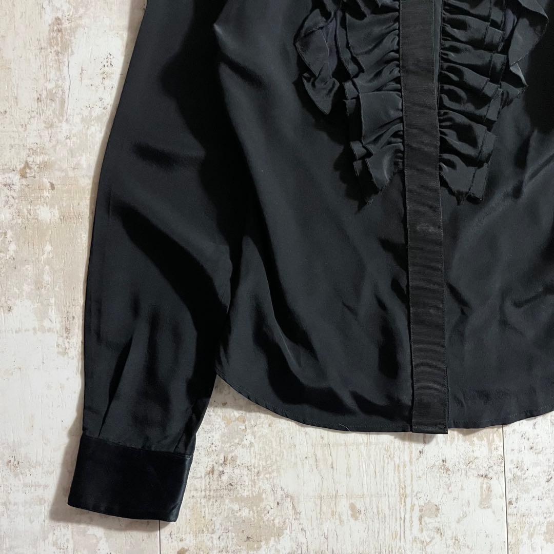 DOLCE&GABBANA ドルガバ イタリア製 フリル ドレス 長袖 シャツ