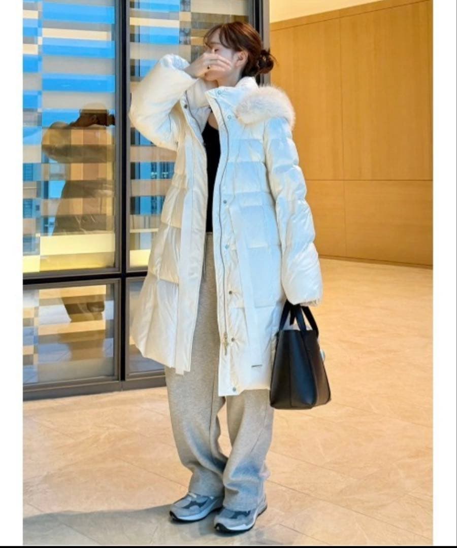 完売品　Sサイズ　新作新品　FRAY I.D フードファーロングダウンコート