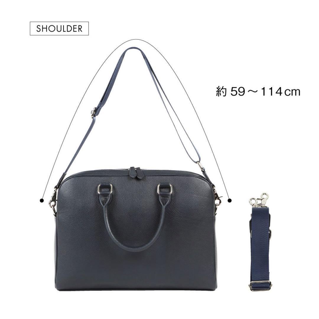 本革 薄型ブリーフケース ブラックMURA