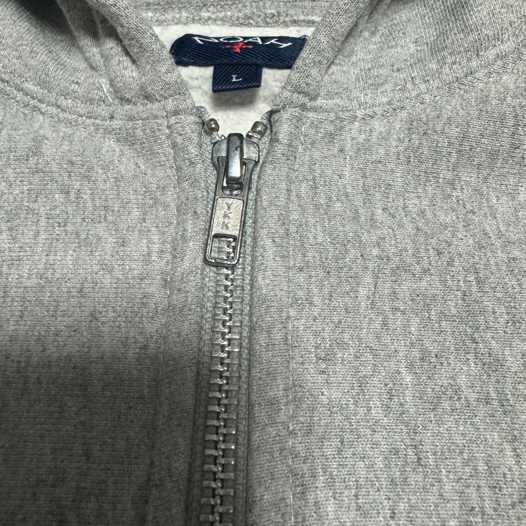 noah グレー パーカー フーディ ジップアップパーカー